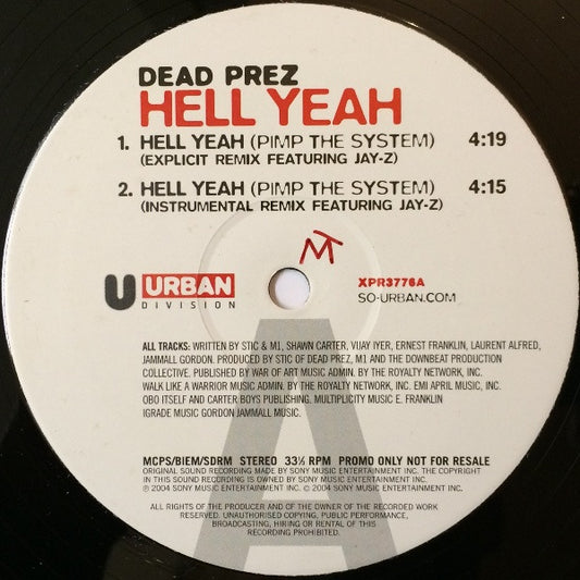 Dead Prez - Hell Yeah (12", Promo)