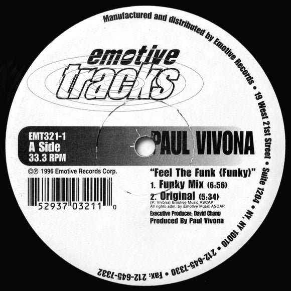 Paul Vivona - Feel The Funk (Funky) (12