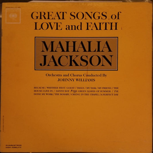 Mahalia Jackson - Great Songs Of Love And Faith (LP, Mono)
