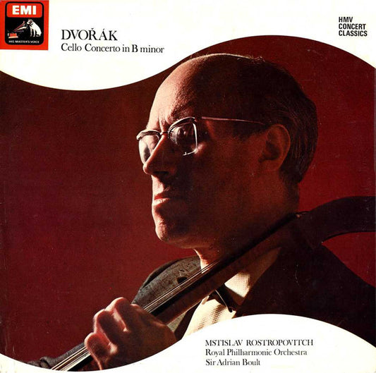 Dvorak*, Mstislav Rostropovitch*, Royal Philharmonic Orchestra, Sir Adrian Boult - Cello Concerto In B Minor (LP, RE, RP)