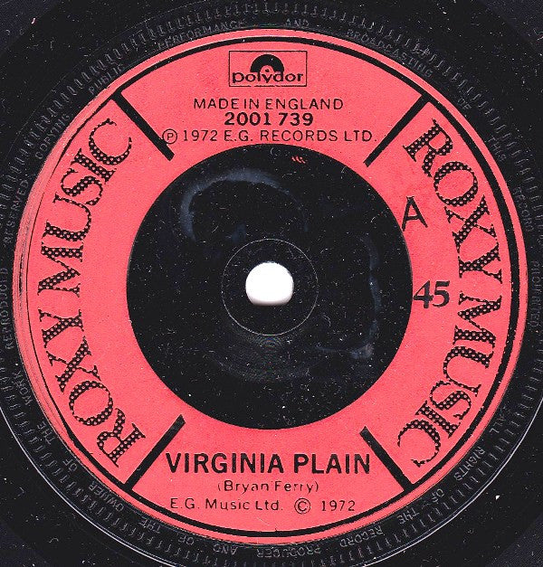 Roxy Music - Virginia Plain / Pyjamarama (7", Single, RE, Red)