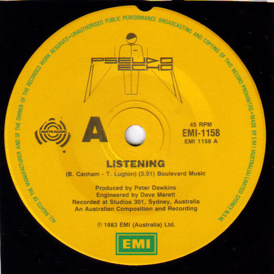 Pseudo Echo - Listening (7", Single)