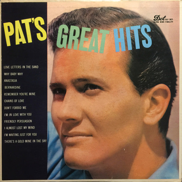 Pat Boone - Pat's Great Hits (LP, Comp, Mono, Ind)