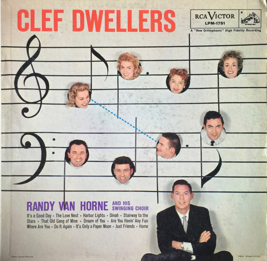 Randy Van Horne And His Swinging Choir* - Clef Dwellers (LP, Album, Mono)