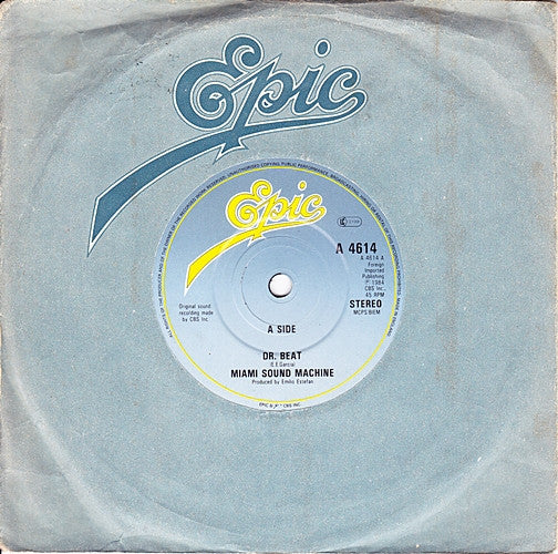 Miami Sound Machine - Dr. Beat (7", Blu)