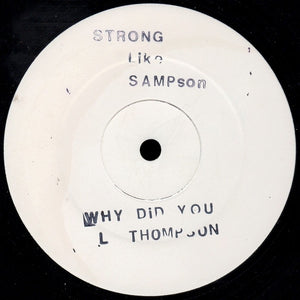 L Thompson* - Why Did You (12", W/Lbl, sta)