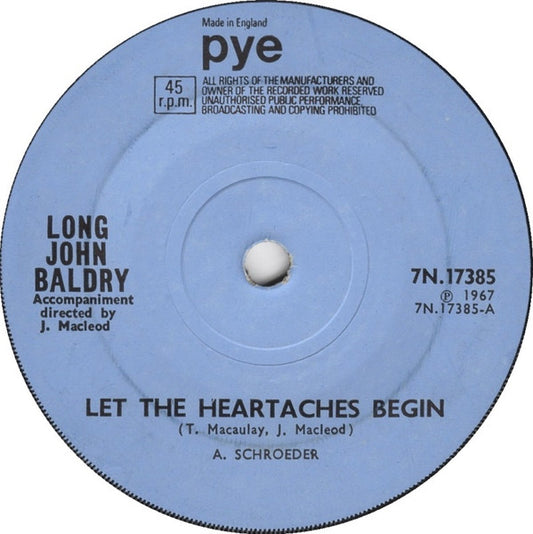 Long John Baldry - Let The Heartaches Begin (7", Single, RP, Sol)