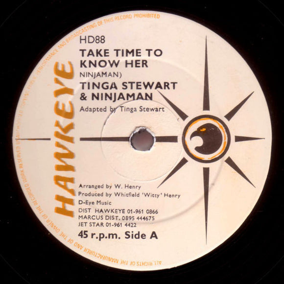Tinga Stewart & Ninjaman - Take Time To Know Her (12