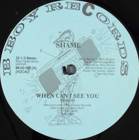 Shame (3) - When Can I See You? (12", Single)