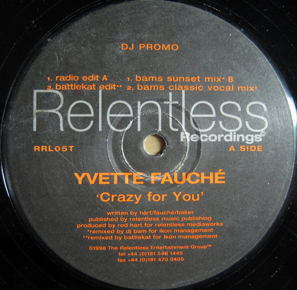 Yvette Fauché* - Crazy For You (12