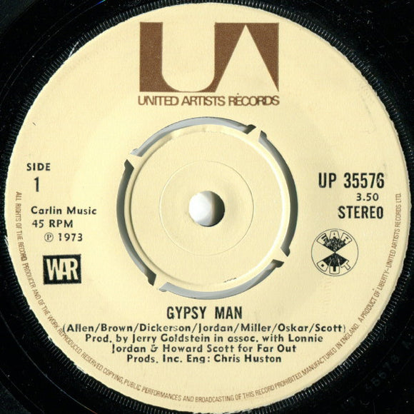 War - Gypsy Man / Deliver The Word (7