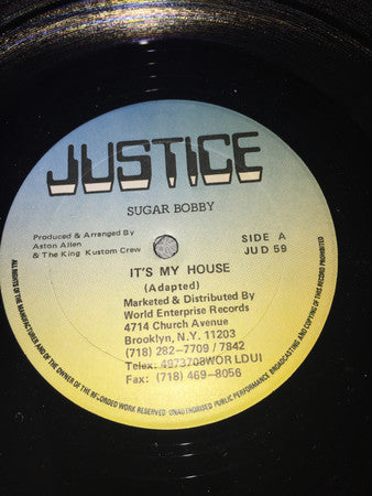 Sugar Bobby - It's My House (12")