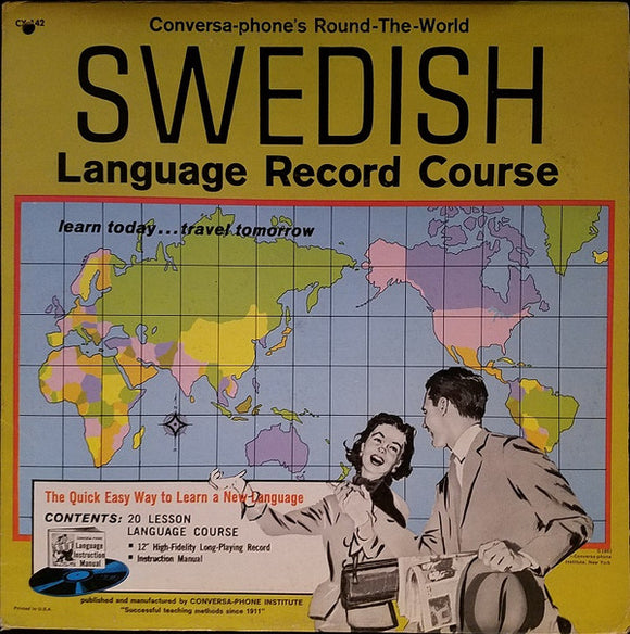 No Artist - Conversa-Phone's Round-The-World Swedish Language Record Course (LP)