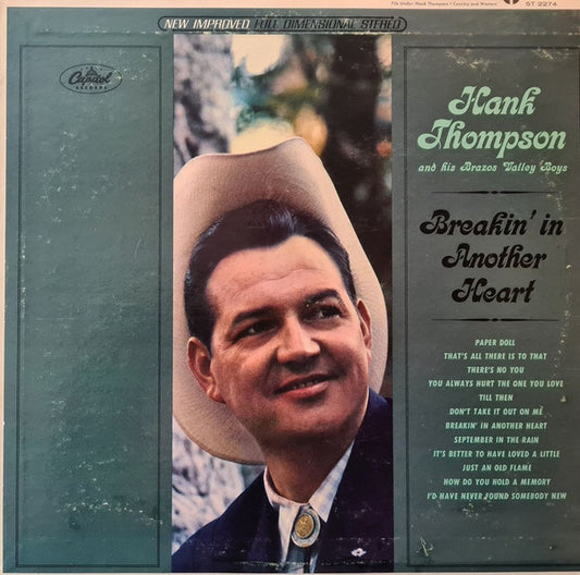 Hank Thompson And His Brazos Valley Boys - Breakin' In Another Heart (LP, Album)