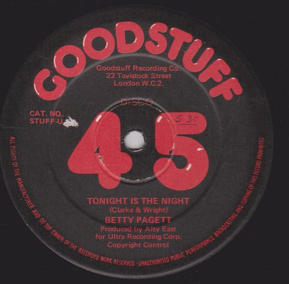 Betty Pagett* - Tonight Is The Night (12
