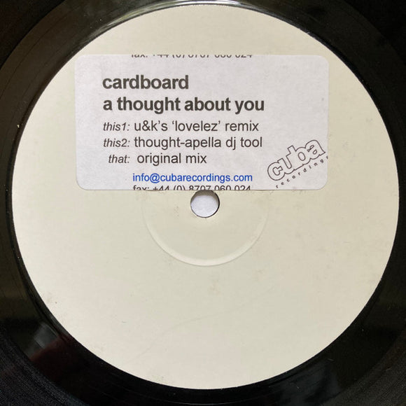 Cardboard - A Thought About You (12