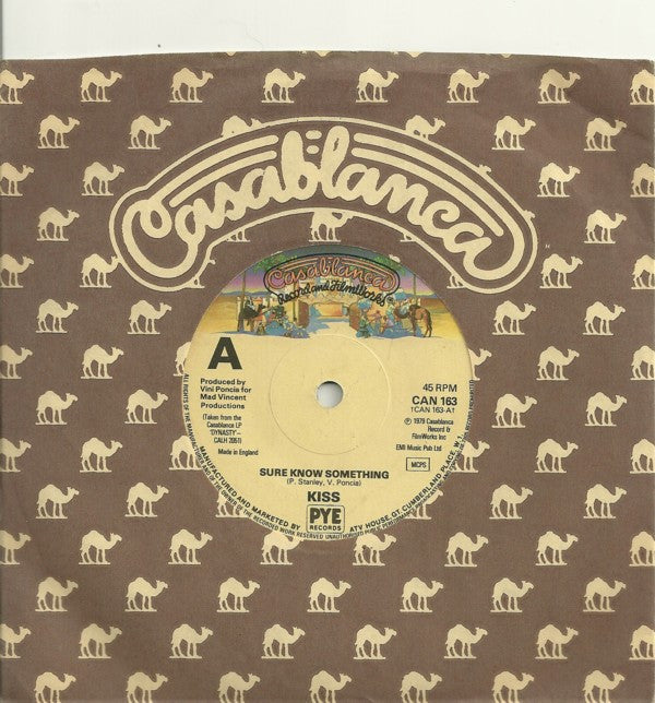 Kiss - Sure Know Something  (7", Single)