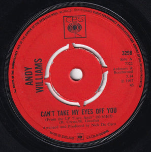 Andy Williams - Can't Take My Eyes Off You (7", Single, Kno)
