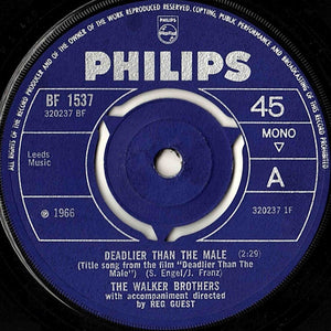 The Walker Brothers - Deadlier Than The Male (7", Single, Mono)
