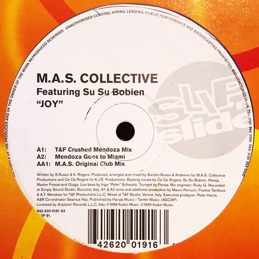 M.A.S. Collective Featuring Su Su Bobien - Joy (12")