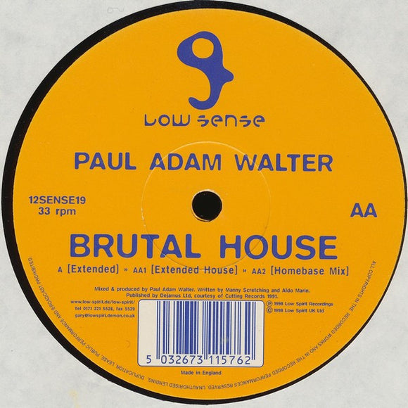 Paul Adam Walter - Brutal House (12