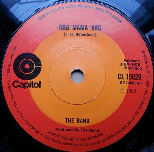 The Band - Rag Mama Rag (7", Single, RP, Sol)