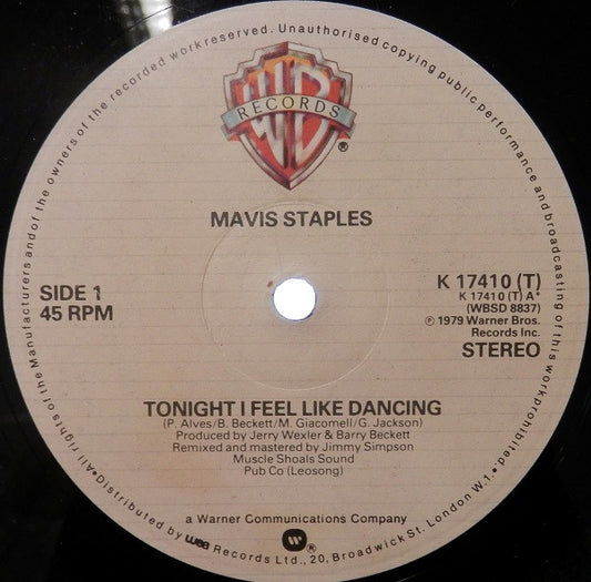 Mavis Staples - Tonight I Feel Like Dancing (12")