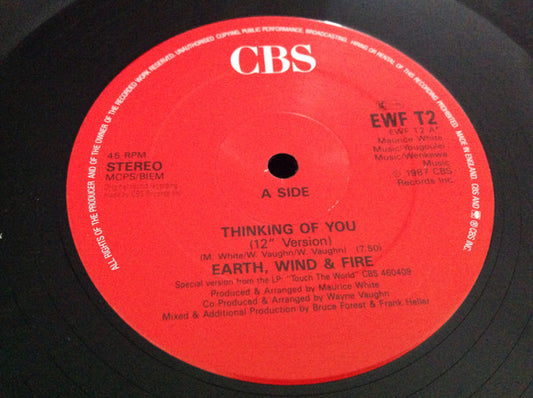 Earth, Wind + Fire* - Thinking Of You (12", Maxi)