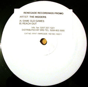 The Insiders - Same Old Games / Reach Out (12", Promo, W/Lbl, Sti)