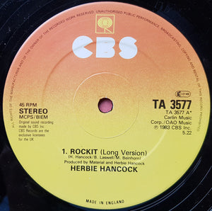 Herbie Hancock - Rockit (Long Version) (12", Single, Gen)