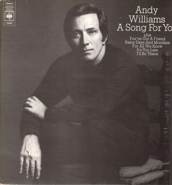Andy Williams - A Song For You (LP, Album)