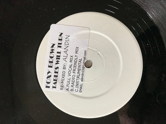 Foxy Brown Feat. Baby Cham - Tables Will Turn (Aladdin Remix) (12", Unofficial, W/Lbl, Sti)