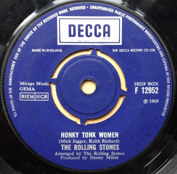 The Rolling Stones - Honky Tonk Women / You Can't Always Get What You Want (7
