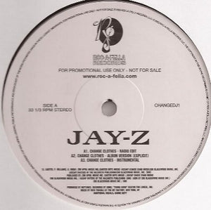 Jay-Z - Change Clothes (12", Promo)