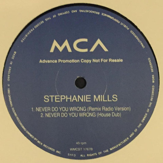 Stephanie Mills - Never Do You Wrong (12", Single, Promo)