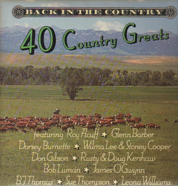 Various - Back In The Country (40 Country Greats) (2xLP, Comp)