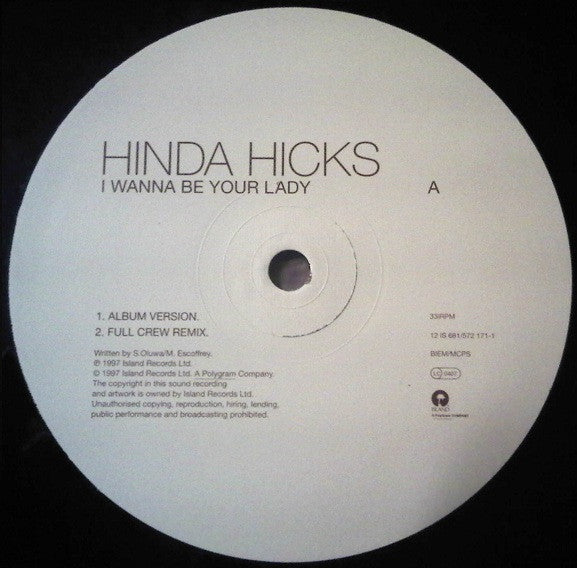 Hinda Hicks - I Wanna Be Your Lady (12