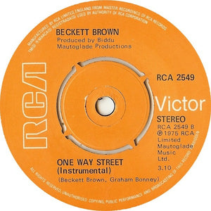 Beckett Brown - One Way Street (7", Single)