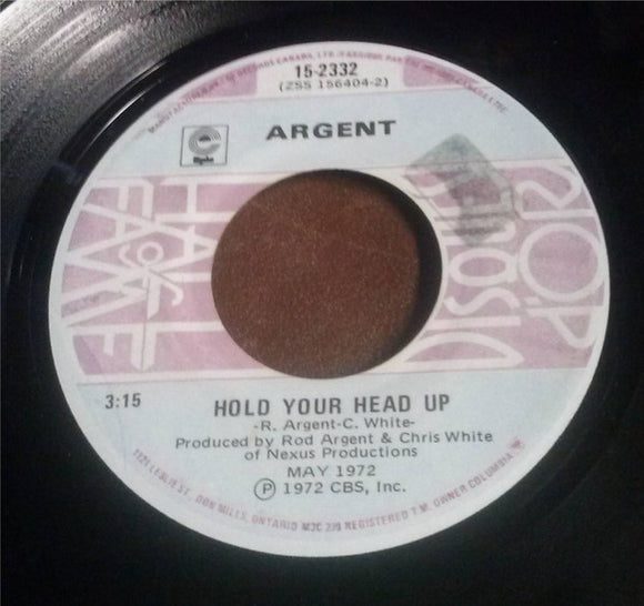 Argent - Hold Your Head Up / God Gave Rock And Roll To You (7