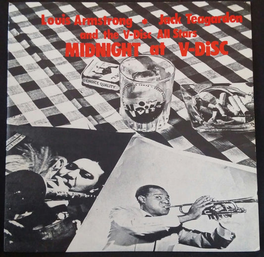 Louis Armstrong * Jack Teagarden And The V-Disc All Stars - Midnight At V-Disc (LP, Comp, Ora)