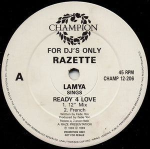 Razette / Lamya - Ready 4 Love (12", Promo)