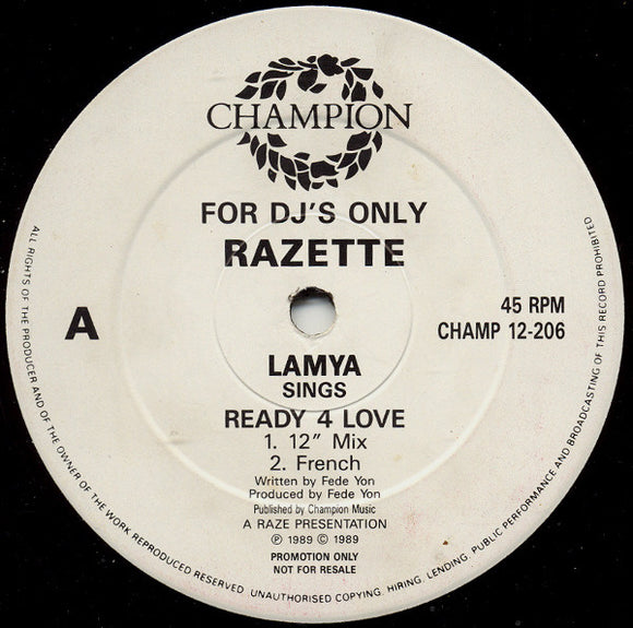 Razette / Lamya - Ready 4 Love (12