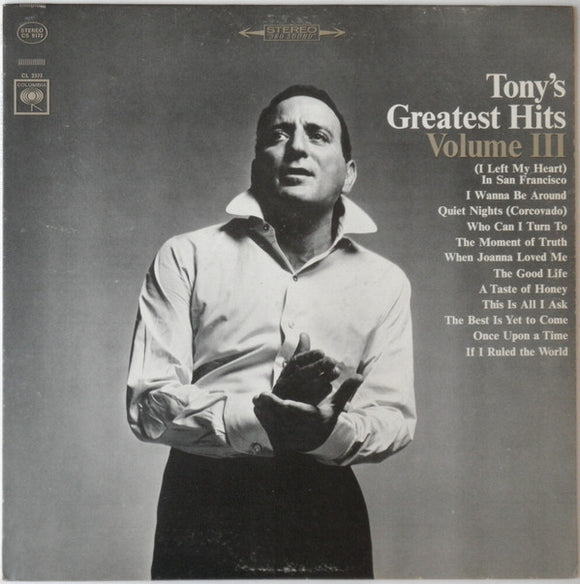 Tony Bennett - Tony's Greatest Hits Volume III (LP, Comp, Pit)