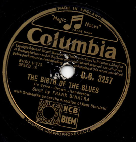 Frank Sinatra - The Birth Of The Blues / Why Try To Change Me Now (Shellac, 10")