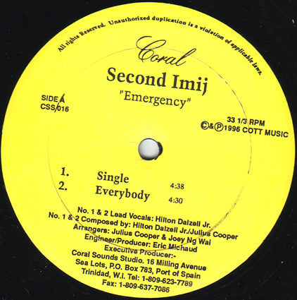 Second Imij - Emergency (12", Single)