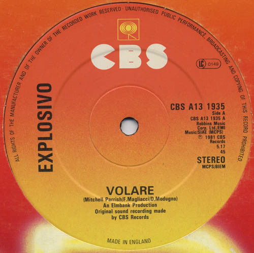 Explosivo - Volare / Latin Express (12")
