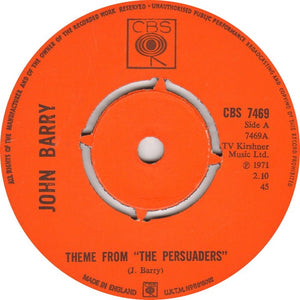 John Barry - Theme From "The Persuaders" (7", Single, Mono, 4-P)