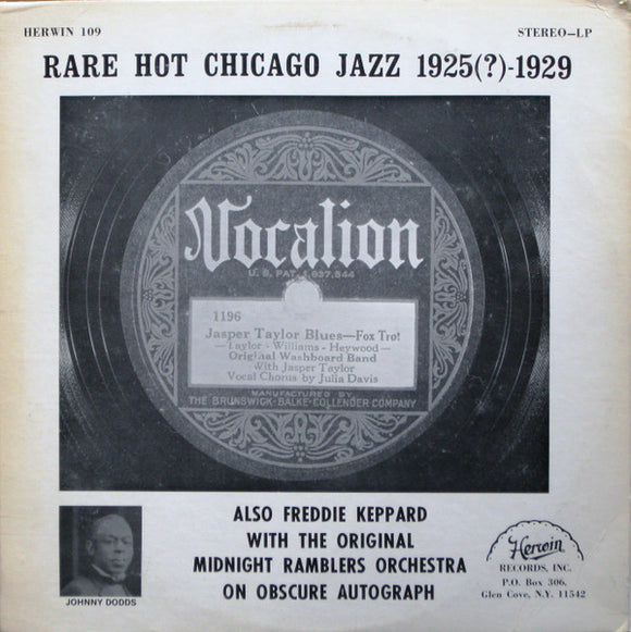 Various - Rare Hot Chicago Jazz 1925(?)-1929 (LP, Comp)