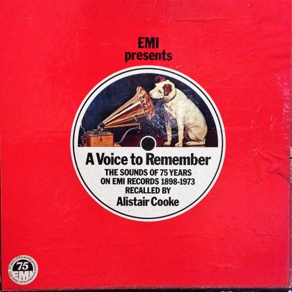 Various - A Voice To Remember - The Sounds Of 75 Years On EMI Records 1898-1973 Recalled By Alistair Cooke (2xLP, Comp, Boo + Box)