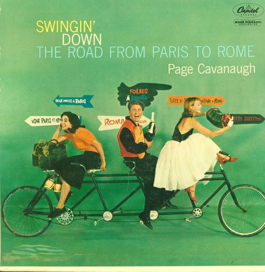 The Page Cavanaugh Trio - Swingin' Down The Road From Paris To Rome (LP, Album, Mono)